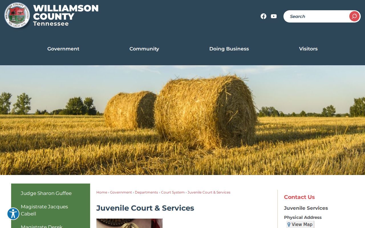 Williamson County criminal docket Juvenile Court information