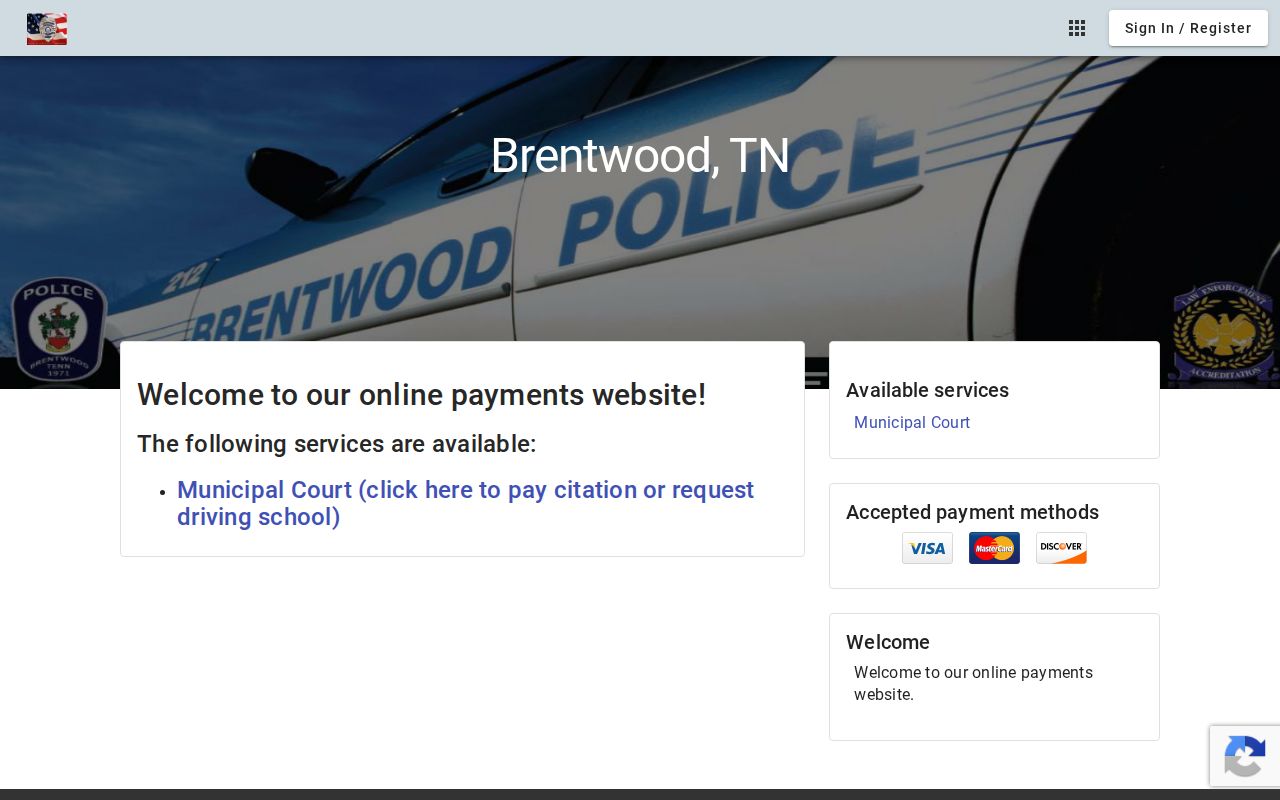 Brentwood court docket municipal payment portal